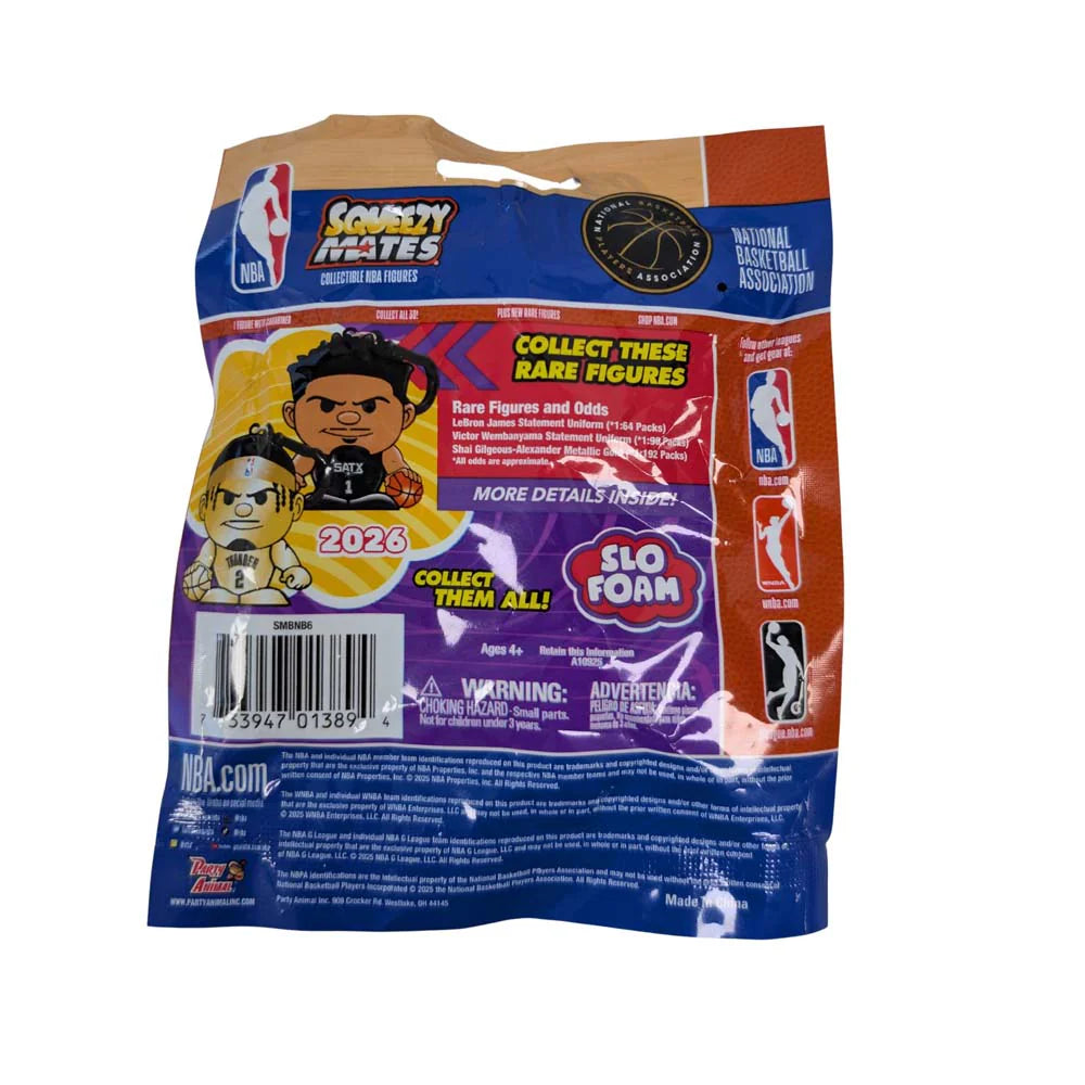 SQUEEZYMATES 2026 NBA 2.5 Inch Blind Packs Assorted