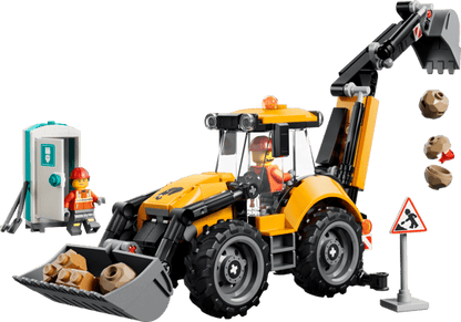 lego 60480 city yellow backhoe