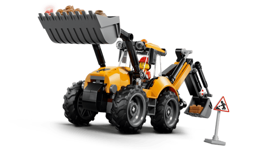 lego 60480 city yellow backhoe