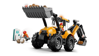 lego 60480 city yellow backhoe