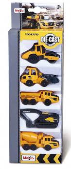 Maisto 3 inch Volvo Construction Vehicles 5 Pack