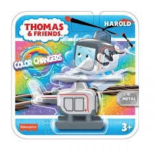 THOMAS & FRIENDS COLOUR CHANGERS – METALLIC HAROLD PUSH ALONG HELICOPTER