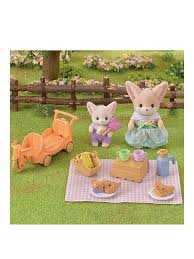 SYLVANIAN FAMILIES SUNNY PICNIC SET - FENNEC FOX SISTER & BABY 5698