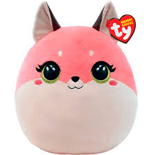 TY Squishy Beanies Roxie Pink Fox 35CM