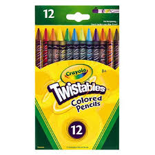 Crayola Twistable Colored Pencils 12 Pack Multi-Coloured 12 Pack