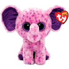 TY BEANIE BOO EVA PURPLE ELEPHANT