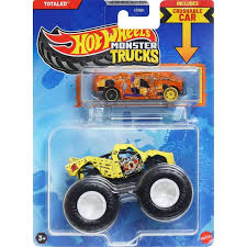 Hot Wheels Monster Trucks Diecast Car [Includes Crushed Die-Cast Car] Assorted