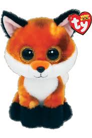 TY BEANIES BOO MEADOW ORANGE FOX, 15CM