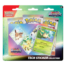 Scarlet & Violet 8.5 Prismatic Evolution Tech Sticker Collection Assortment Pokemon Trading Cards