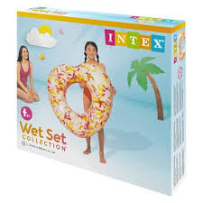 Intex Sprinkle Donut Heart Tube Inflated Size 94cm x 89cm x 25cm 56253NP