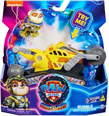 PAW Patrol The Mighty Movie Theme Vehicle Rubble Mighty Movie Bulldozer