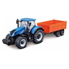 Bburago New Holland 10 Cm Long Friction Farm Tractor With Trailers Assorted Styles