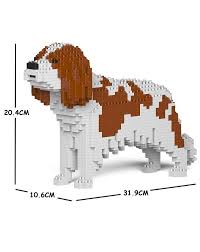 JEKCA BLOCKS CAVALIER KING CHARLES SPANIEL BROWN/WHITE STANDING (01S-M01)