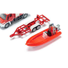 Siku 1636 Unimog Fire Engine With Boat