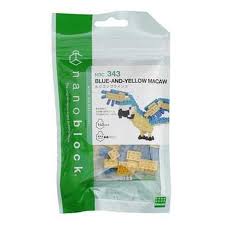 Kawada NBC-343 Nanoblock Blue-And-Yellow Macaw