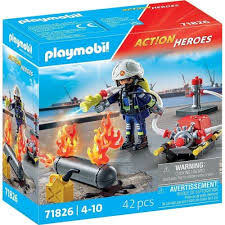 Playmobil 71826 Firefighter with Water Pump