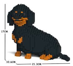 Jekca Animals - Dachshund Sitting Black 17cm