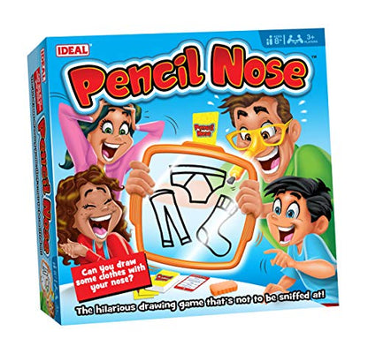 IDEAL | Pencil Nose: The Hilarious Drawing Game That’s not to be sniffed at! | Family Games | for 3+ Players | Ages 8+