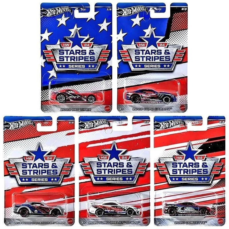 Hot Wheels 2024 Stars & Stripes Series Set Assorted