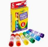 Crayola Washable Paint Sticks - Pack of 6