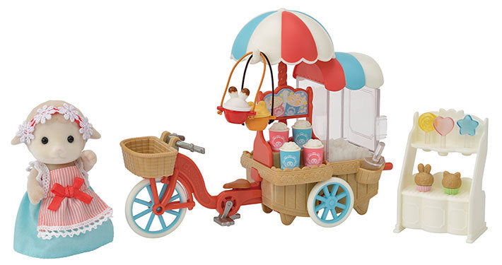 Sylvanian Families 5653 Popcorn Delivery Trike With Sheep Mother Barbara