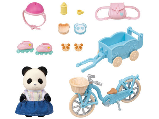 SYLVANIAN FAMILIES CYCLE & SKATE ACCESSORIES SET - PANDA GIRL 5652