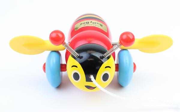 BUZZY BEE WOODEN PULL ALONG TOY